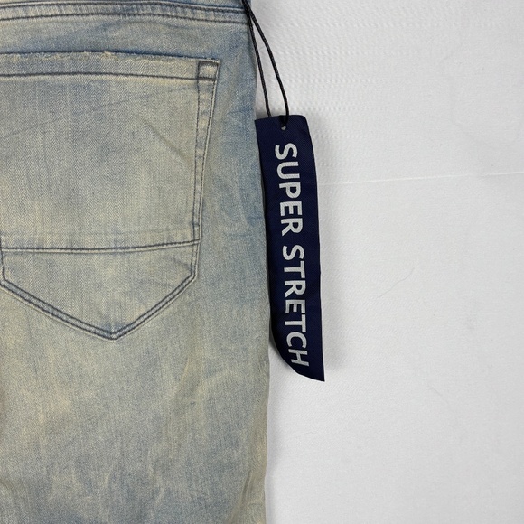 Jordan Craig Men Collins Distressed Ripped Denim Jeans 34/34 Blue Legacy Stretch - Picture 4 of 16